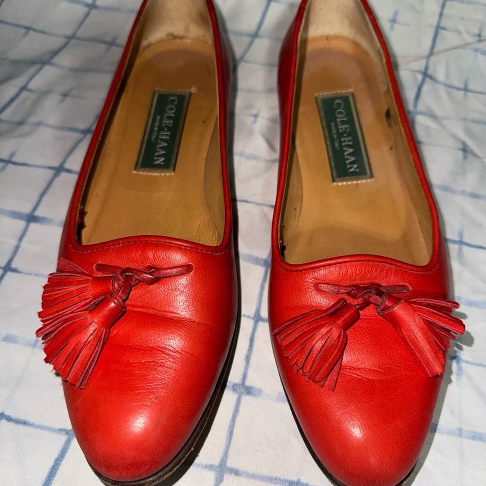 Cole Haan Red Flats for Effortless Elegance